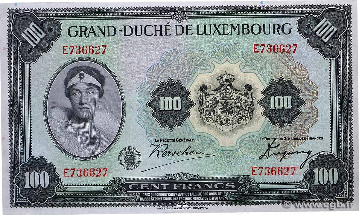 100 Francs LUXEMBOURG 1934 P.39a UNC