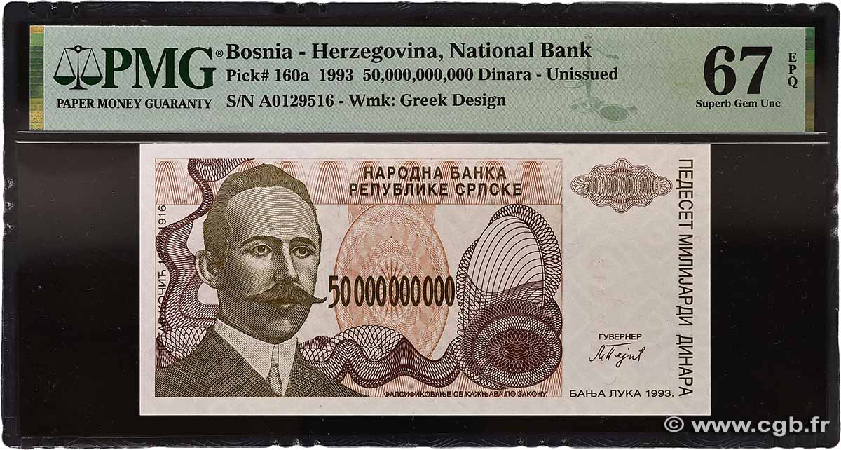 50 Milliards Dinara BOSNIEN-HERZEGOWINA 1993 P.160a ST