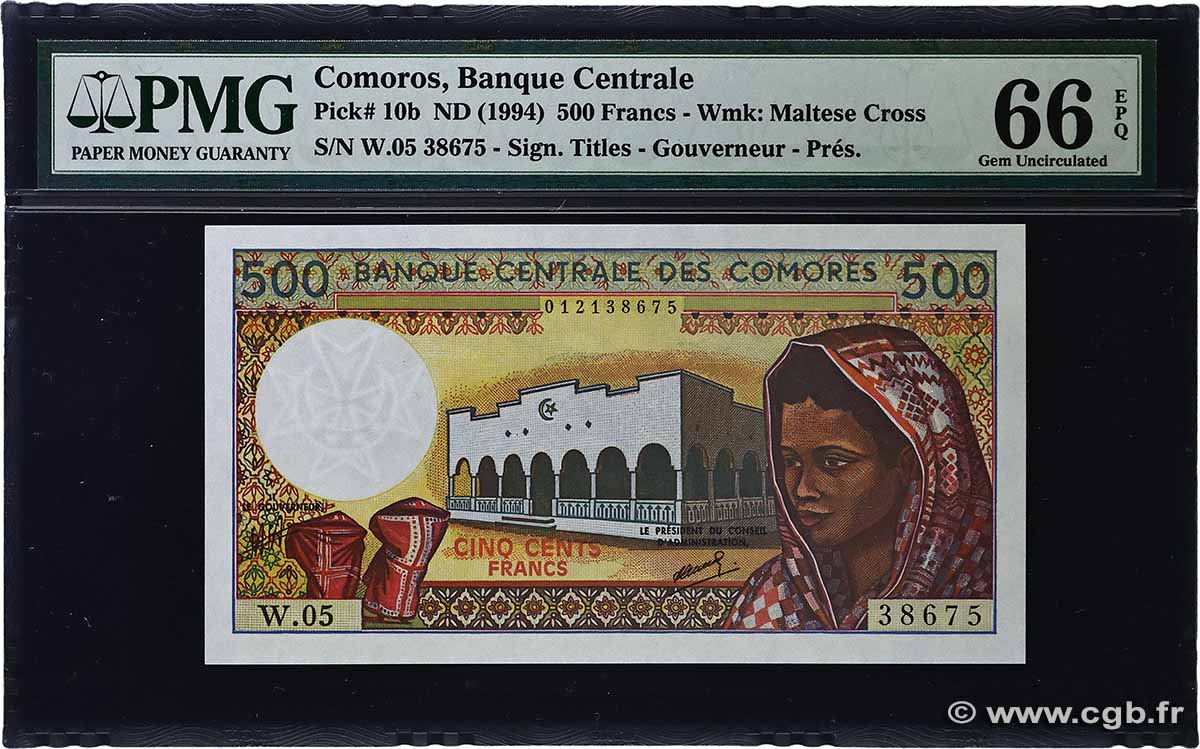 500 Francs COMORES 1994 P.10b NEUF