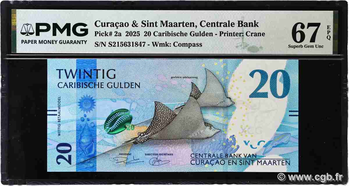 20 Gulden CURAZAO Y SAN MARTÍN 2025 P.02 FDC