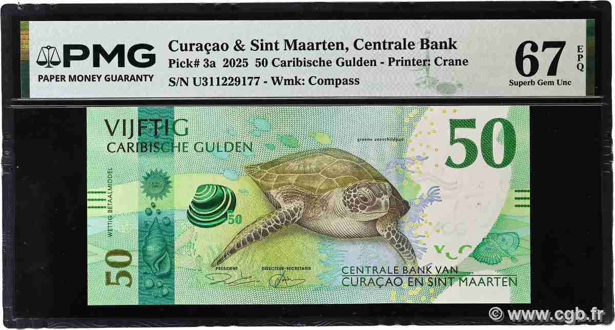 50 Gulden CURAZAO Y SAN MARTÍN 2025 P.03 FDC