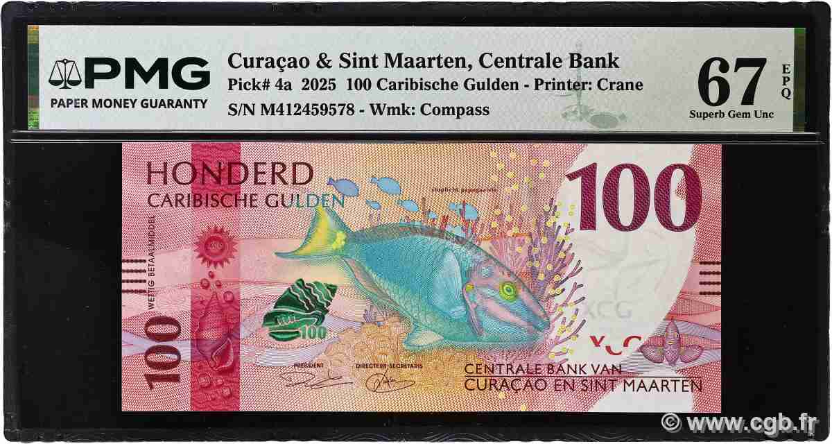 100 Gulden CURAZAO Y SAN MARTÍN 2025 P.04 FDC