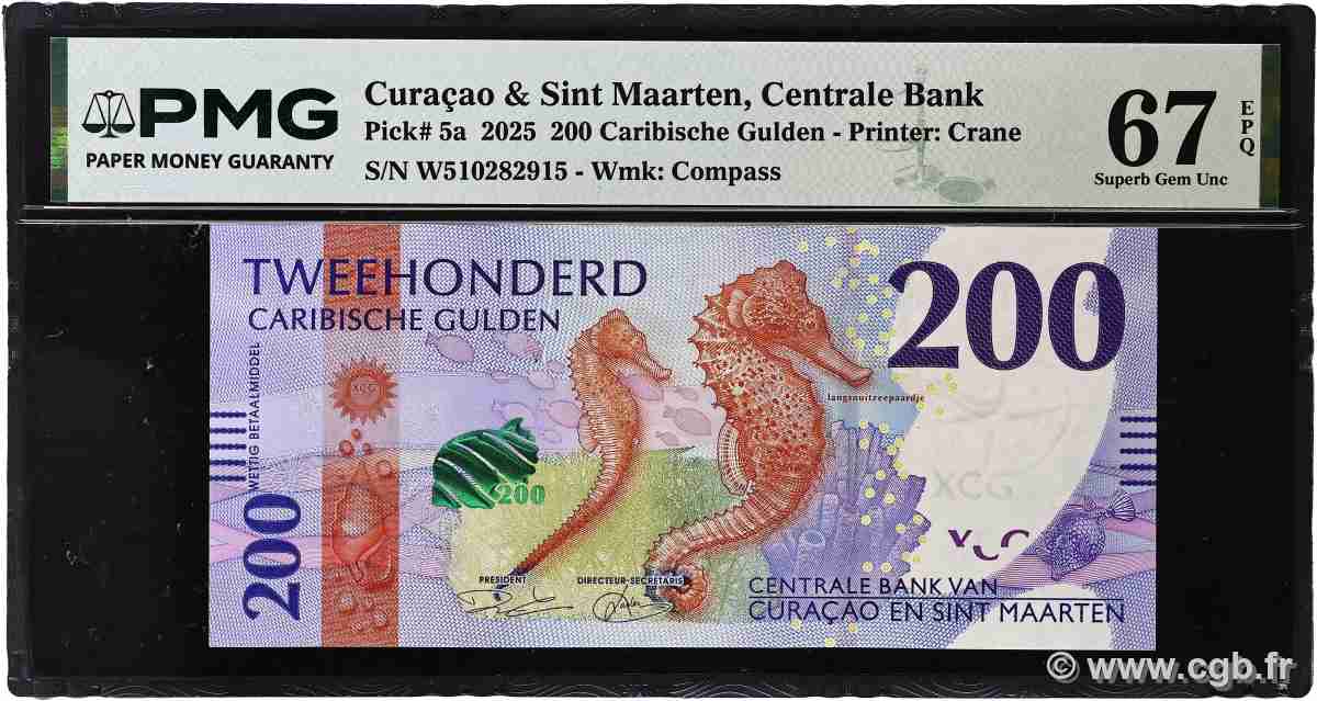 200 Gulden CURAZAO Y SAN MARTÍN 2025 P.05 FDC
