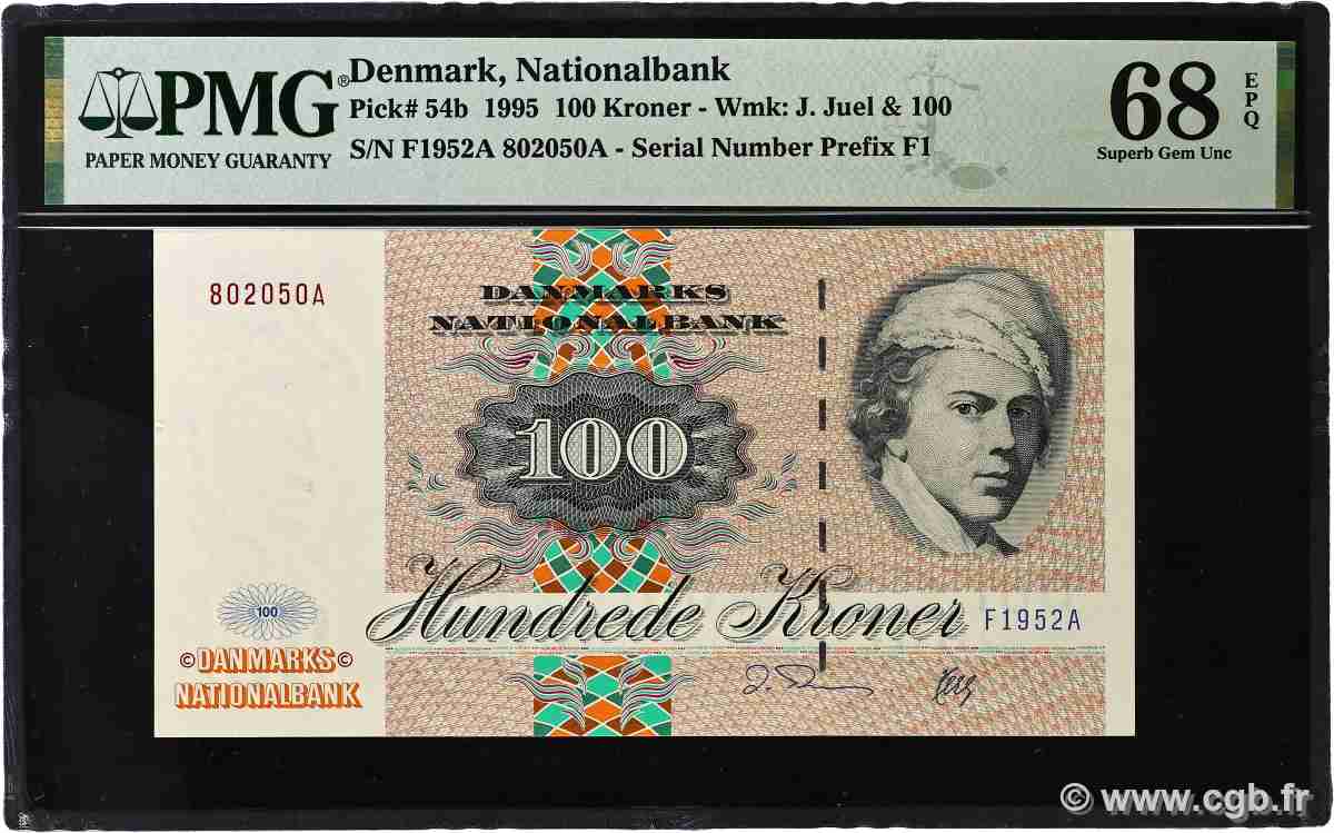 100 Kroner DANEMARK 1995 P.054b NEUF