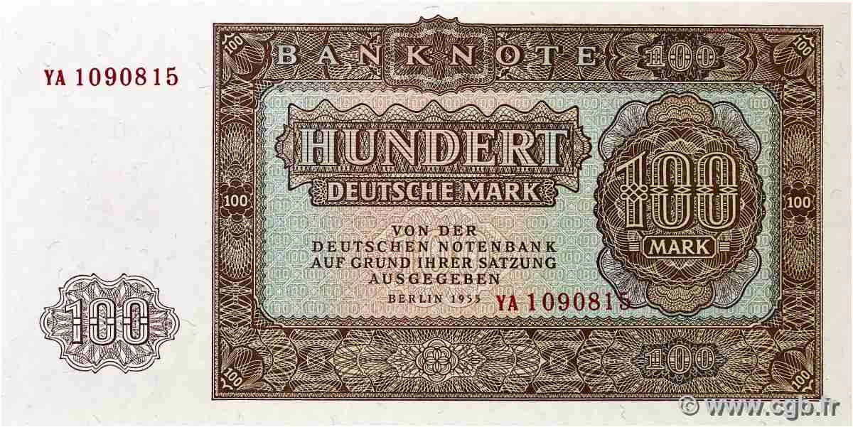 100 Deutsche Mark Remplacement GERMAN DEMOCRATIC REPUBLIC 1955 P.21ar AU+