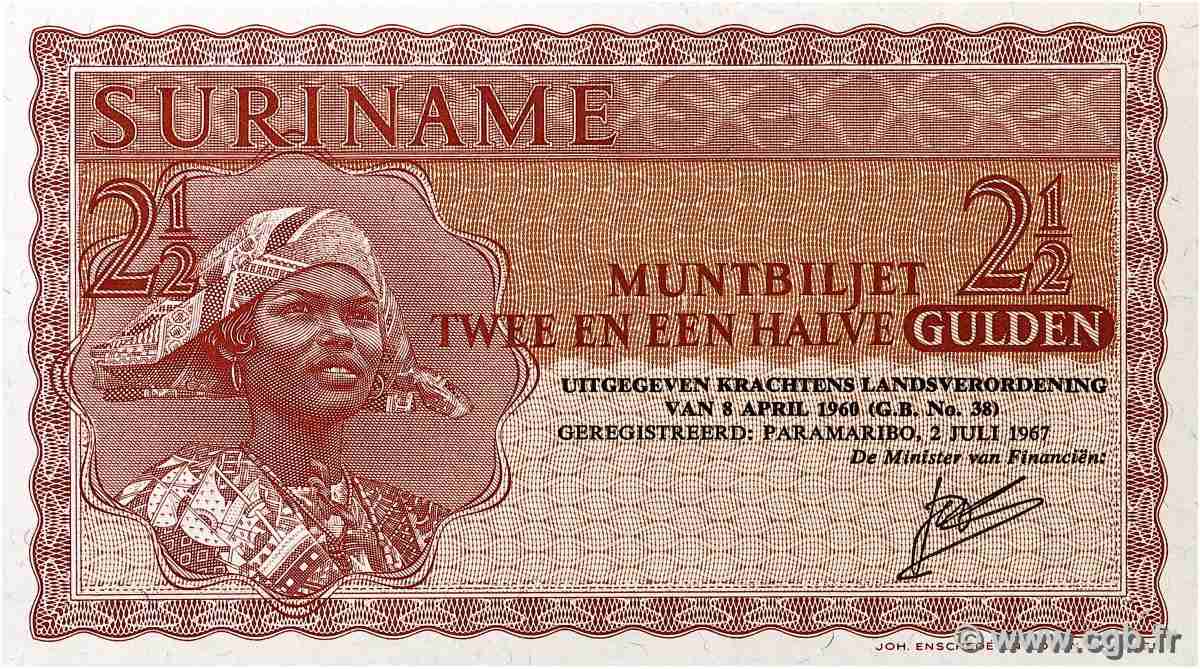2,5 Gulden SURINAM 1967 P.117b ST