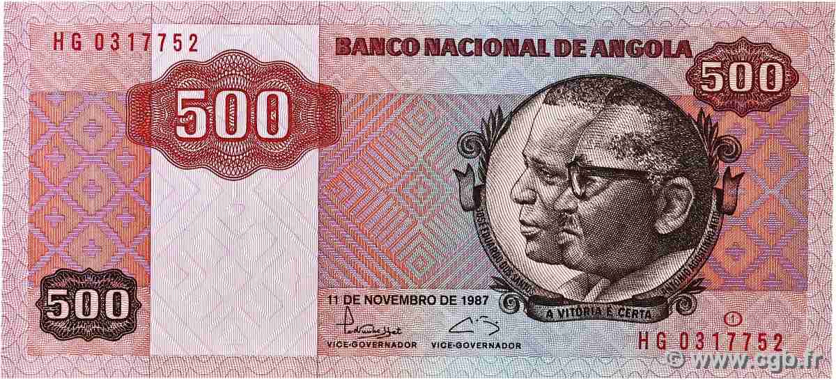 500 Kwanzas ANGOLA 1987 P.120b UNC-