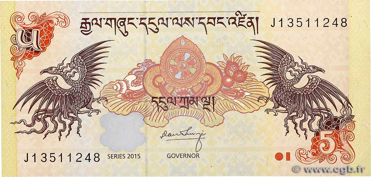 5 Ngultrum BHUTáN 2015 P.28c FDC