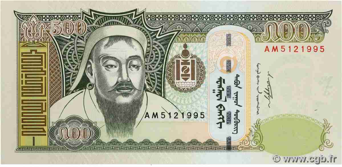 500 Tugrik MONGOLIE 2011 P.66c NEUF