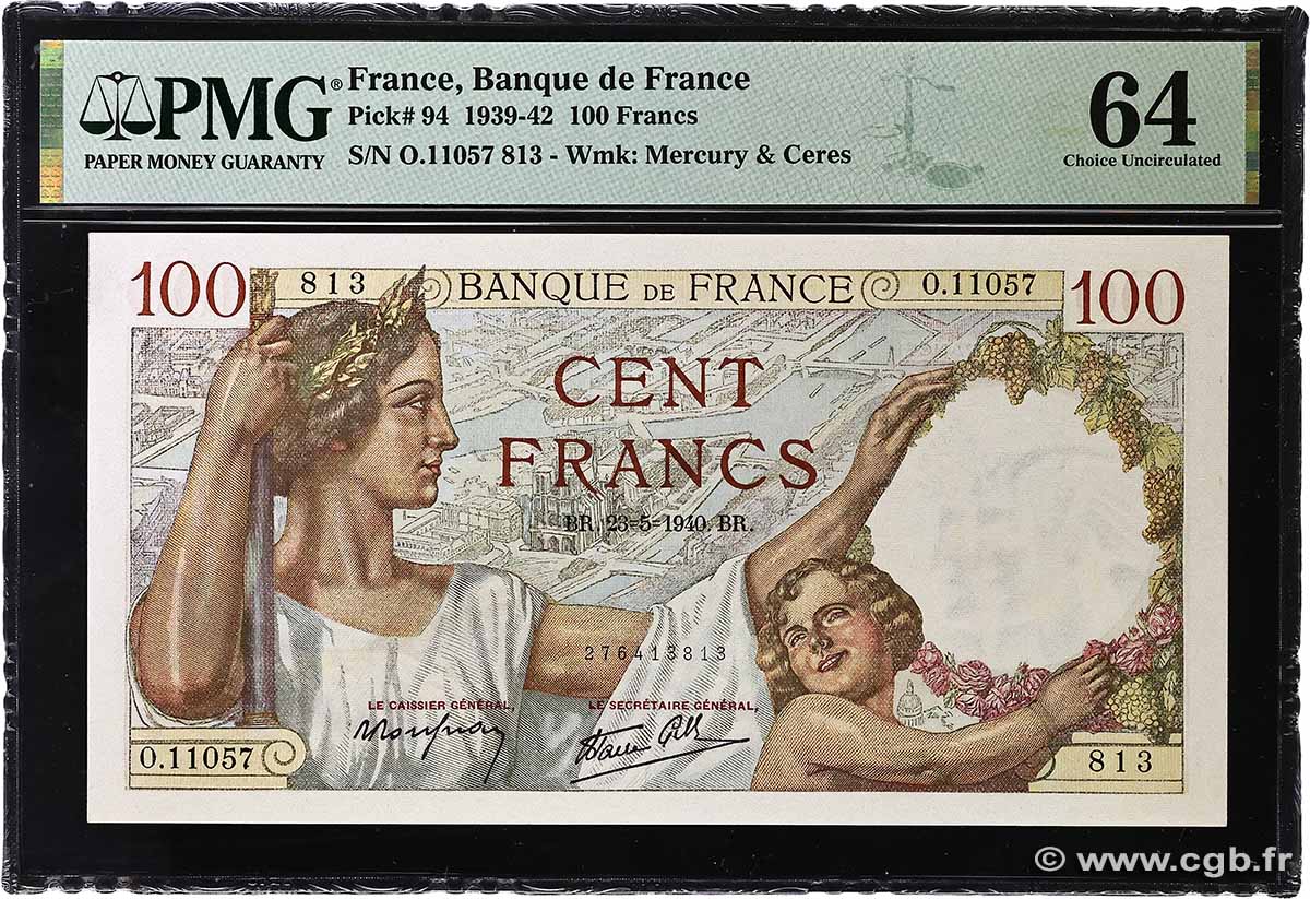 100 Francs SULLY FRANCIA 1940 F.26.30 SC+