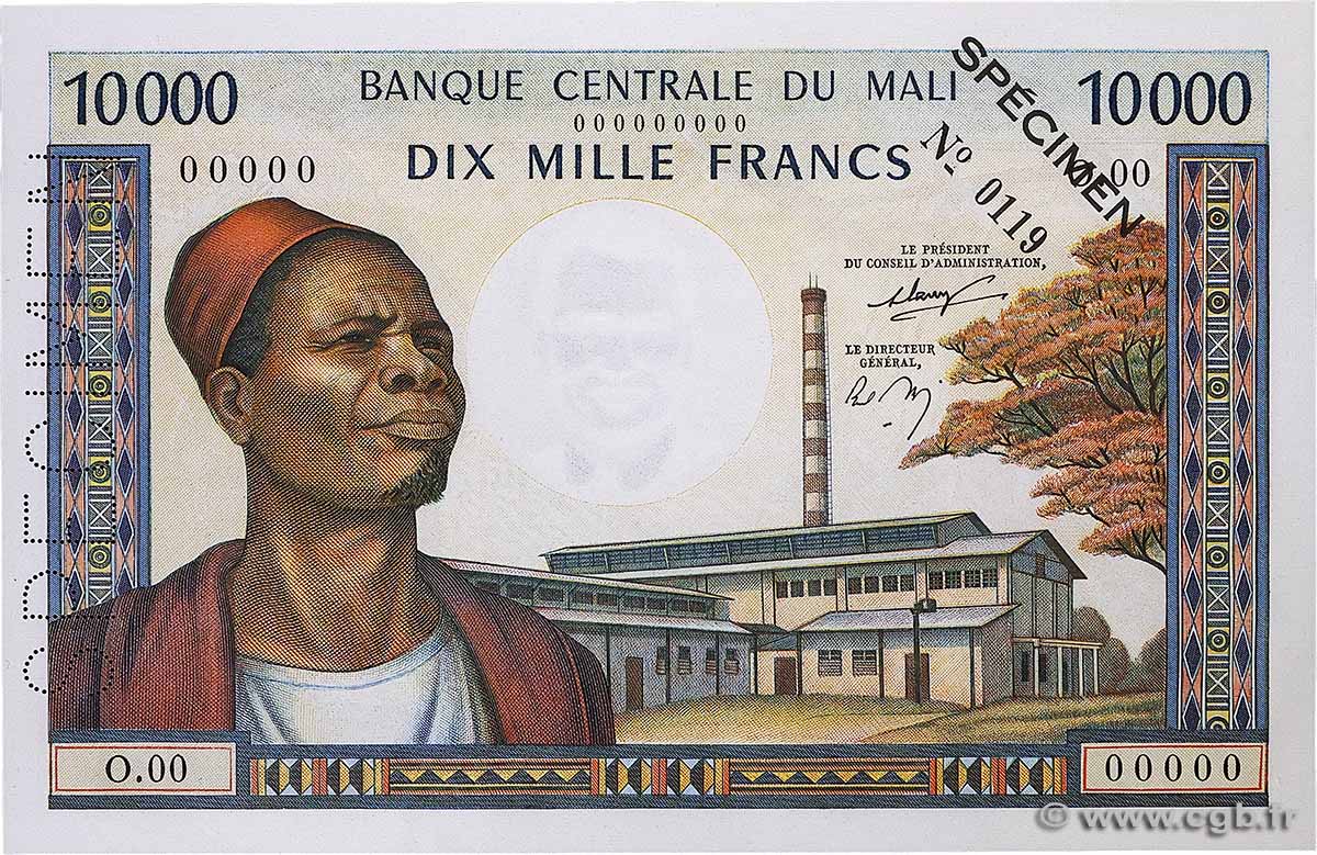 10000 Francs Spécimen MALI 1973 P.15s AU+