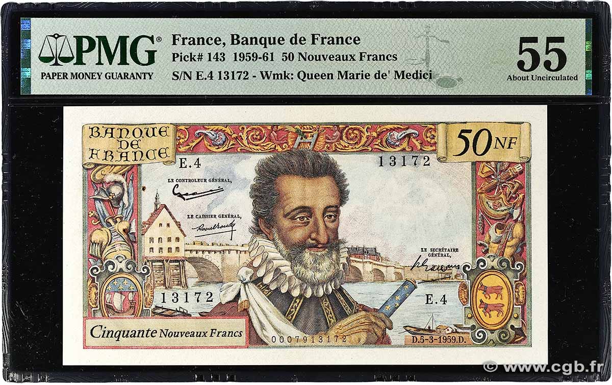 50 Nouveaux Francs HENRI IV FRANCE 1959 F.58.01 AU