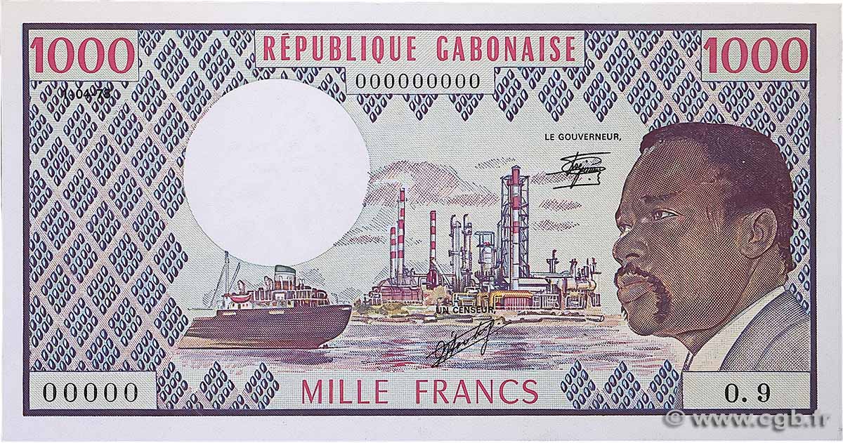 1000 Francs type 1974 Spécimen GABON 1978 A.241dS UNC