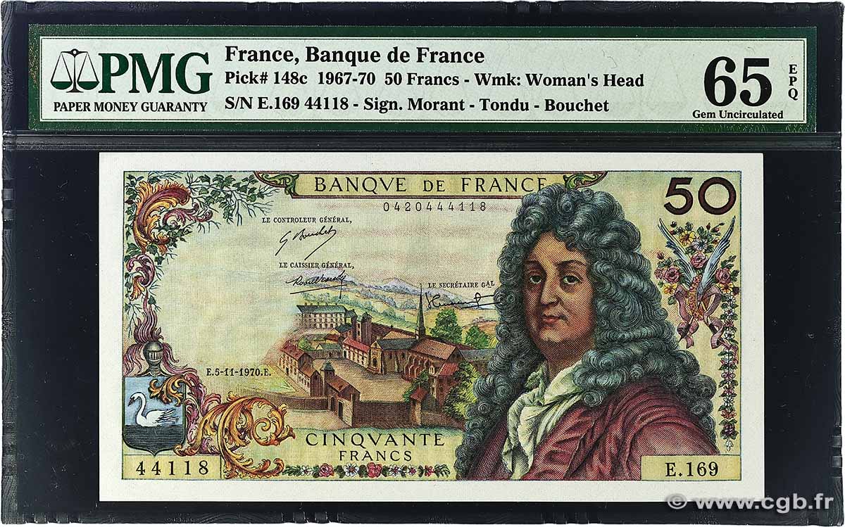 50 Francs RACINE FRANCE 1970 F.64.17 UNC