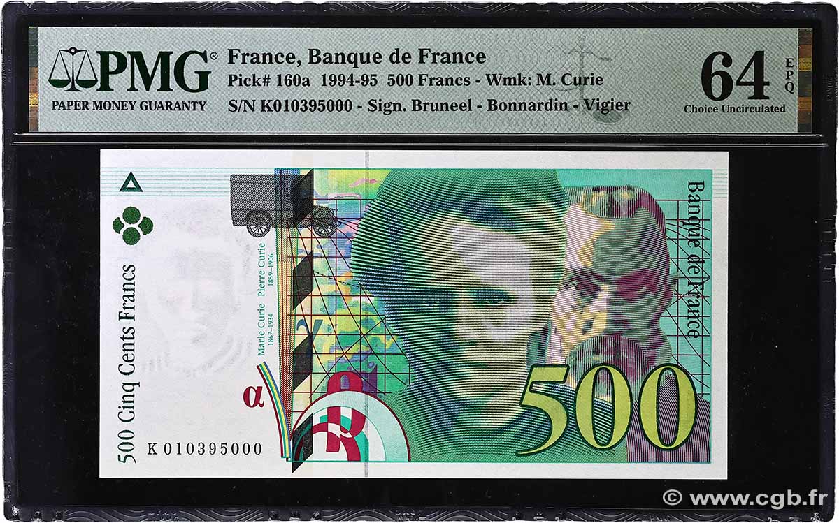 500 Francs PIERRE ET MARIE CURIE FRANCE 1994 F.76.01 pr.NEUF