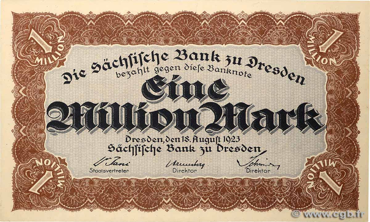 1 Million Mark GERMANY Dresden 1923 PS.0962 UNC