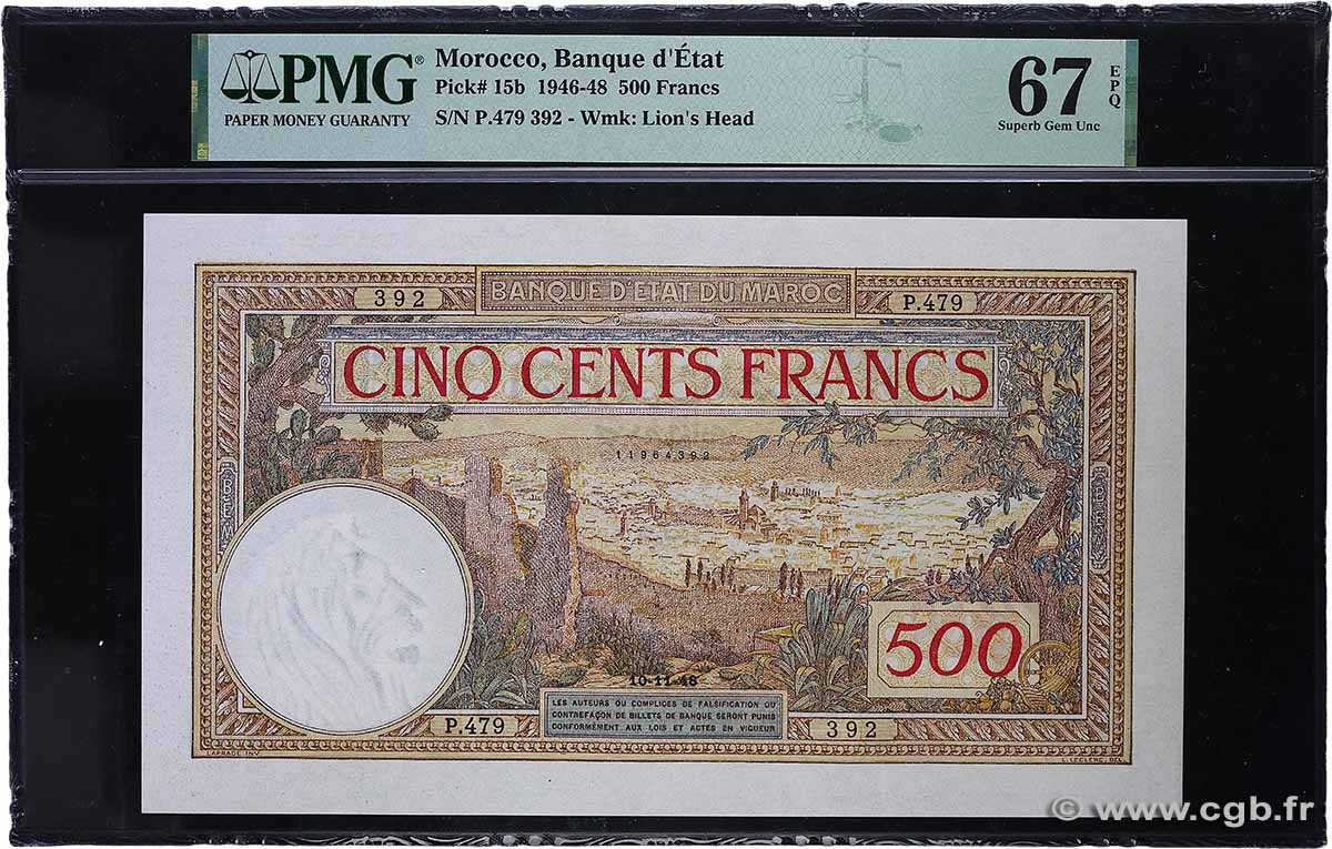500 Francs MOROCCO 1948 P.15b UNC