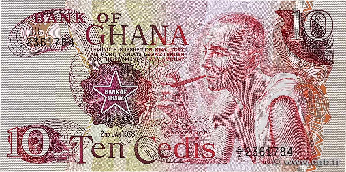 10 Cedis GHANA 1978 P.16f pr.NEUF