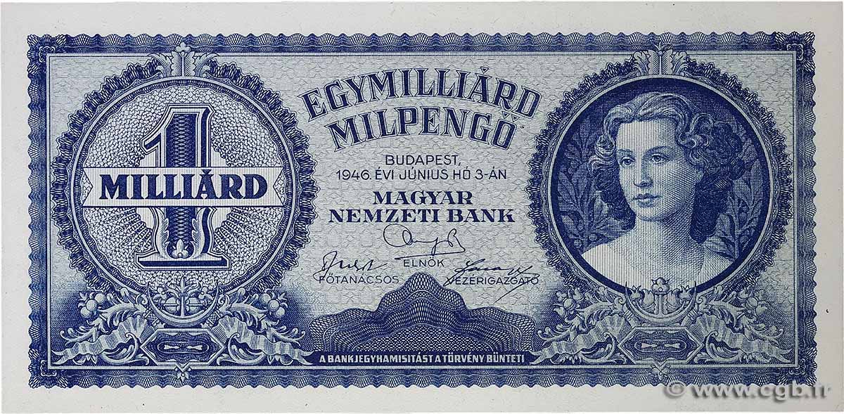 1000000000 Milpengö HUNGARY 1946 P.131 UNC