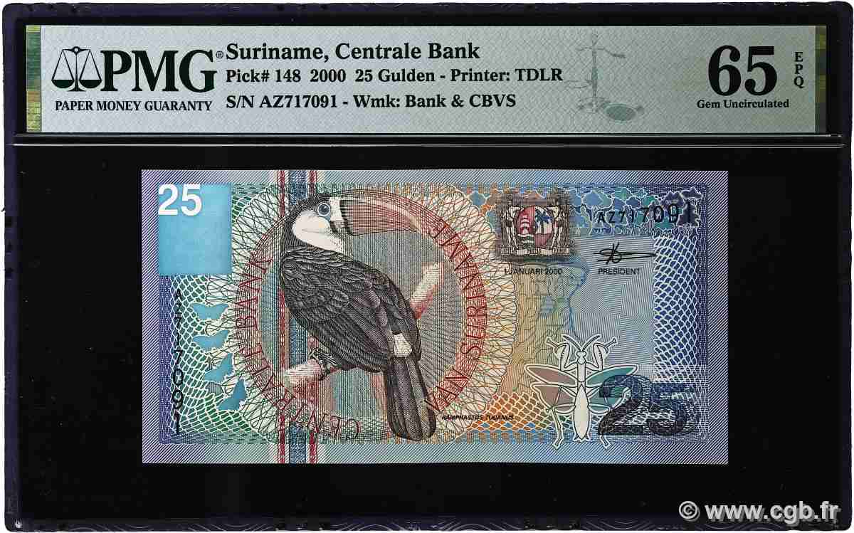 25 Gulden SURINAM 2000 P.148 ST