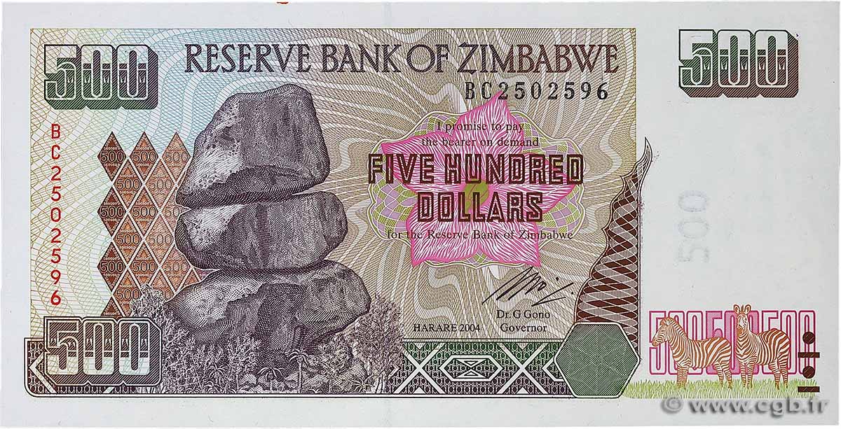 500 Dollars ZIMBABWE 2004 P.11b UNC-