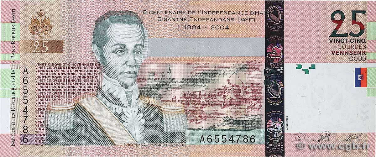 25 Gourdes HAITI 2004 P.273a UNC