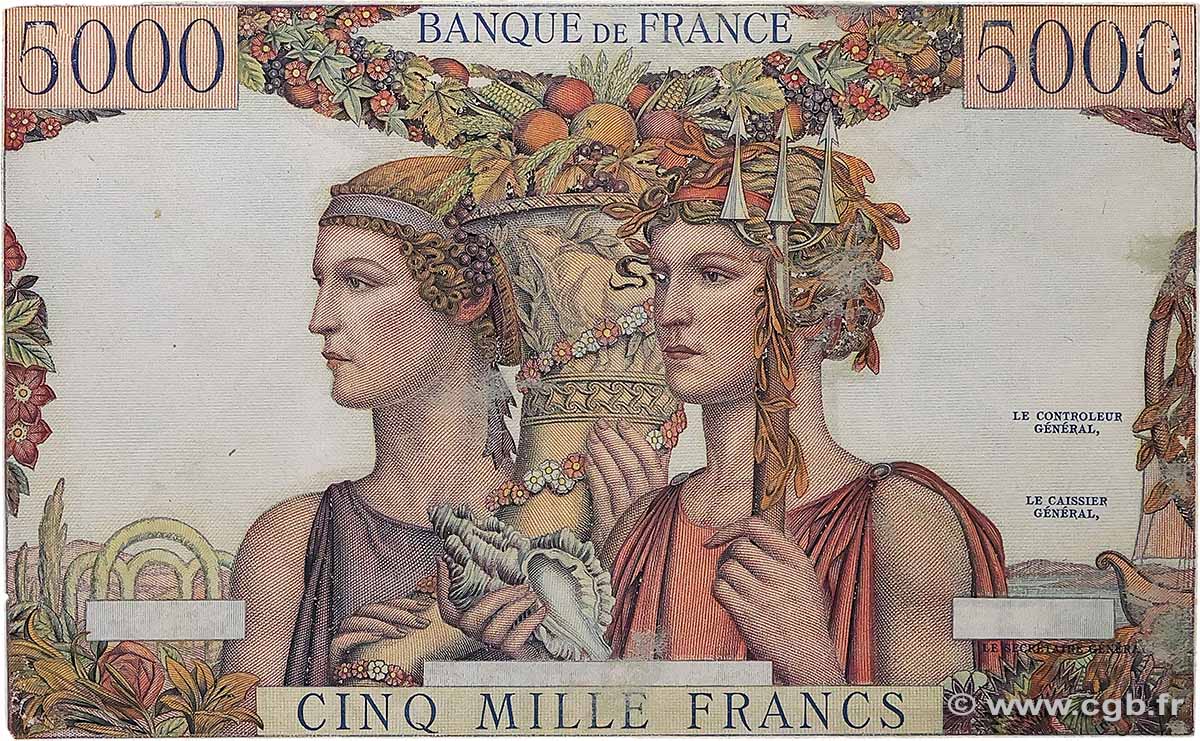 5000 Francs TERRE ET MER Épreuve FRANCIA 1949 F.48.00E AU