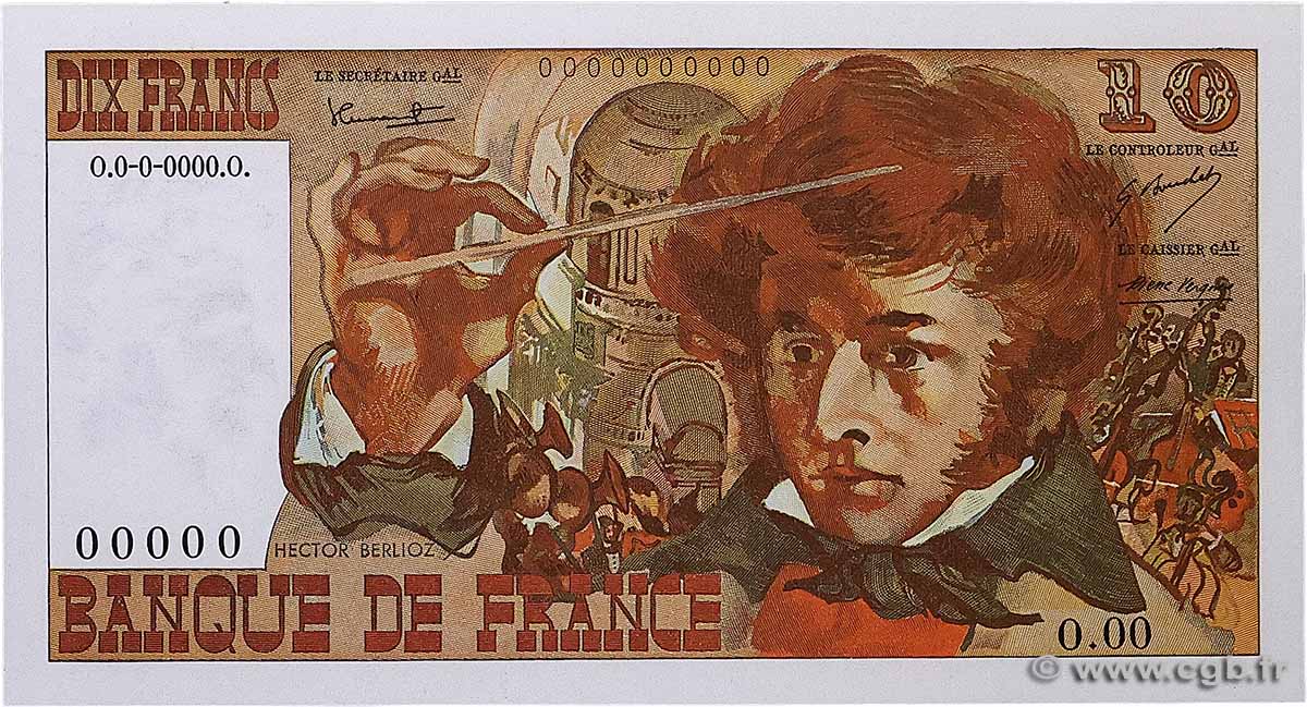 10 Francs BERLIOZ Spécimen FRANCE 1972 F.63.01S UNC-