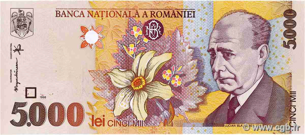 5000 Lei ROMANIA 1998 P.107a UNC-