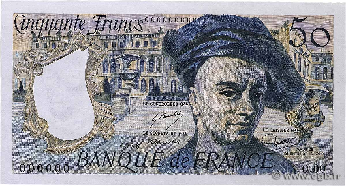 50 Francs QUENTIN DE LA TOUR Spécimen FRANCE 1976 F.67.01S UNC-
