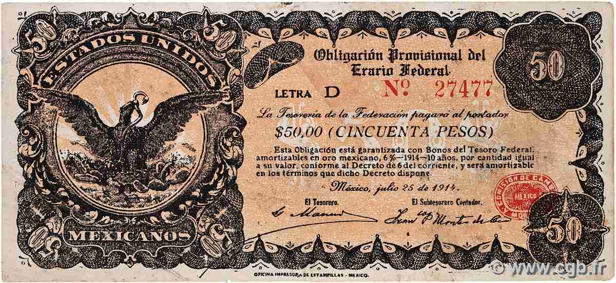 50 Pesos MEXICO 1914 PS.0716 BC