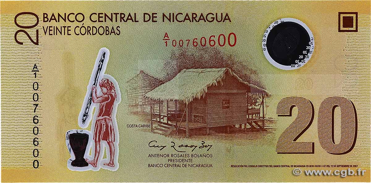 20 Cordobas NICARAGUA 2007 P.202b UNC