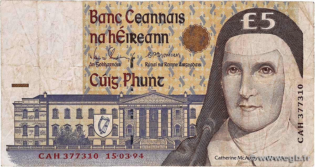 5 Pounds IRELAND REPUBLIC 1994 P.075a F