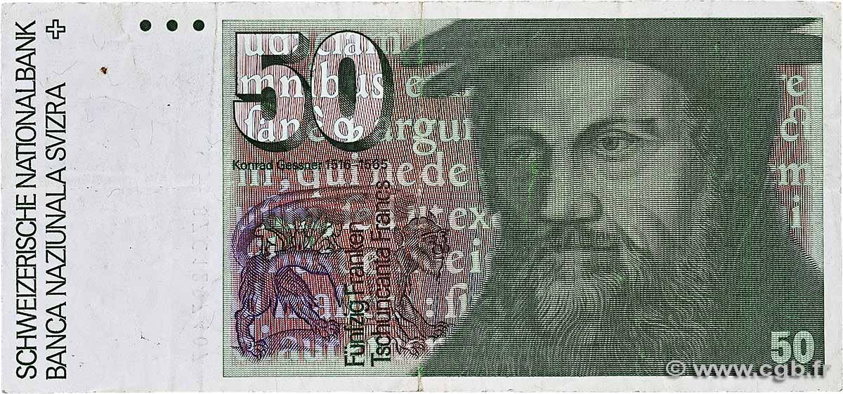 50 Francs SUISSE 1987 P.56g F+