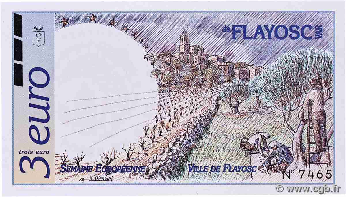 3 Euro FRANCE regionalism and various Flayosc 1996 XF