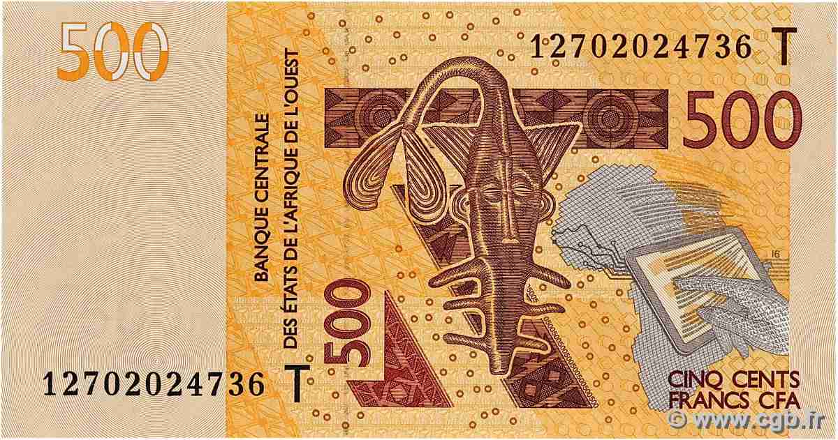 500 Francs WEST AFRICAN STATES 2012 P. 319Ta UNC