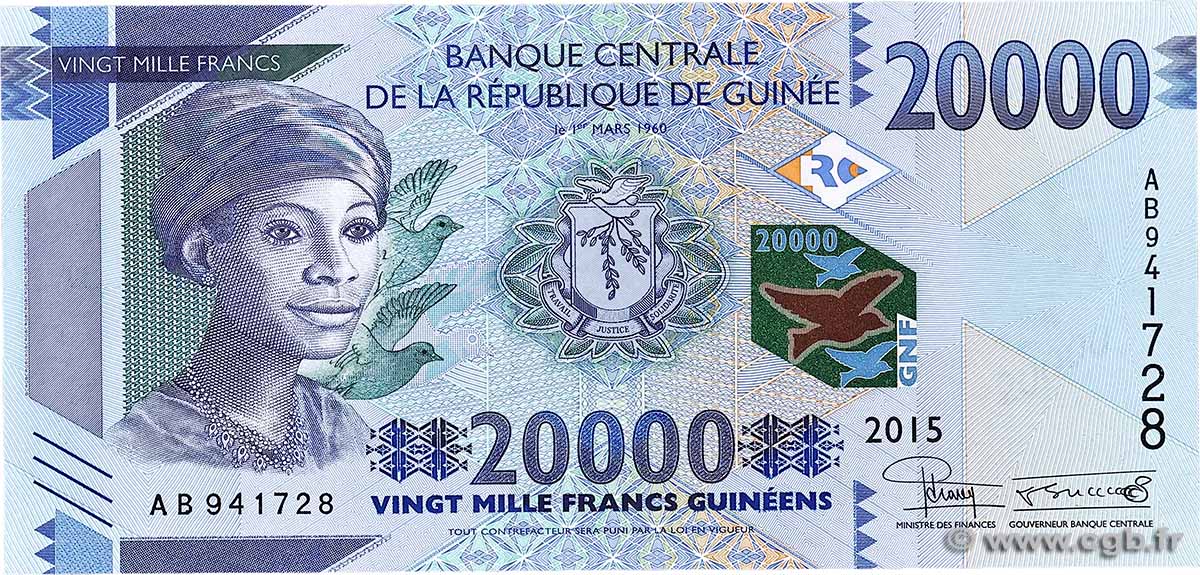 20000 Francs GUINEA 2015 P.50 UNC