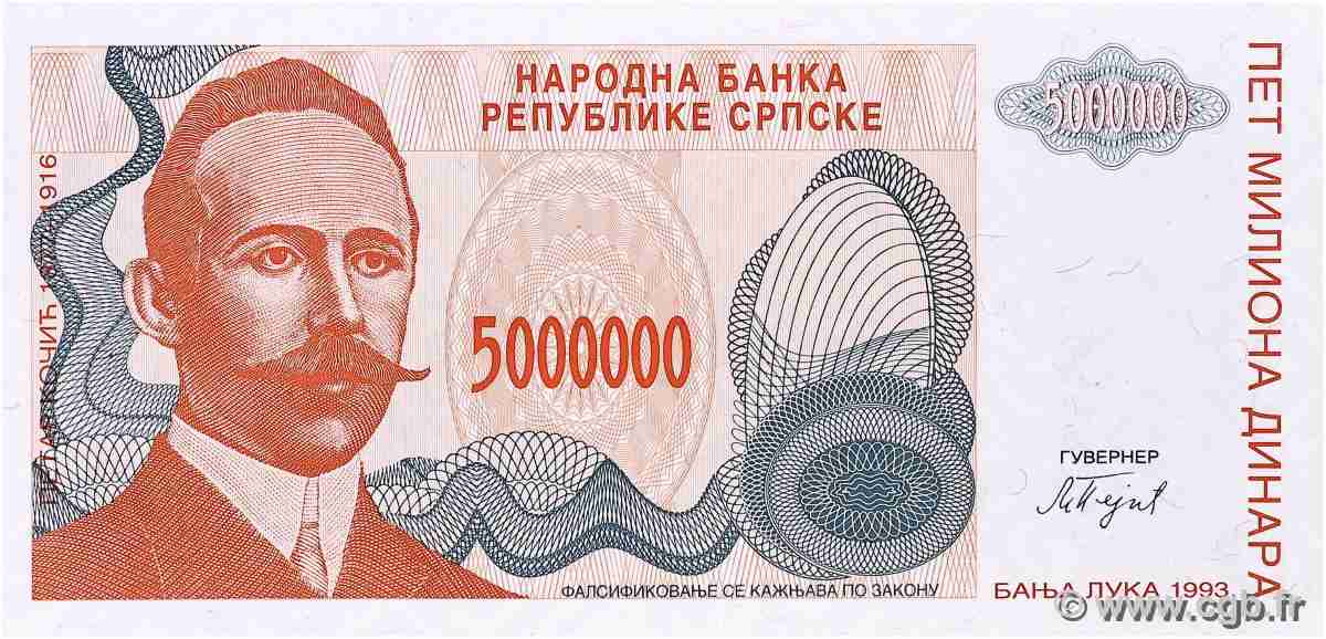 5000000 Dinara BOSNIA HERZEGOVINA 1993 P.156a UNC