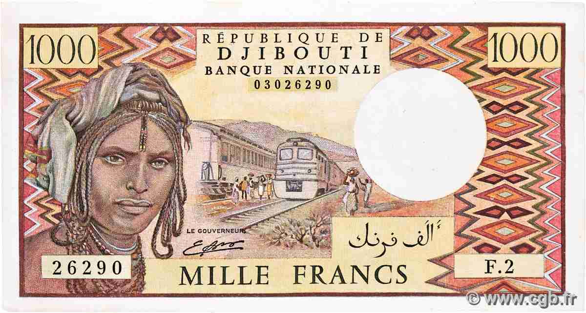 1000 Francs DJIBOUTI 1988 P.37b XF-