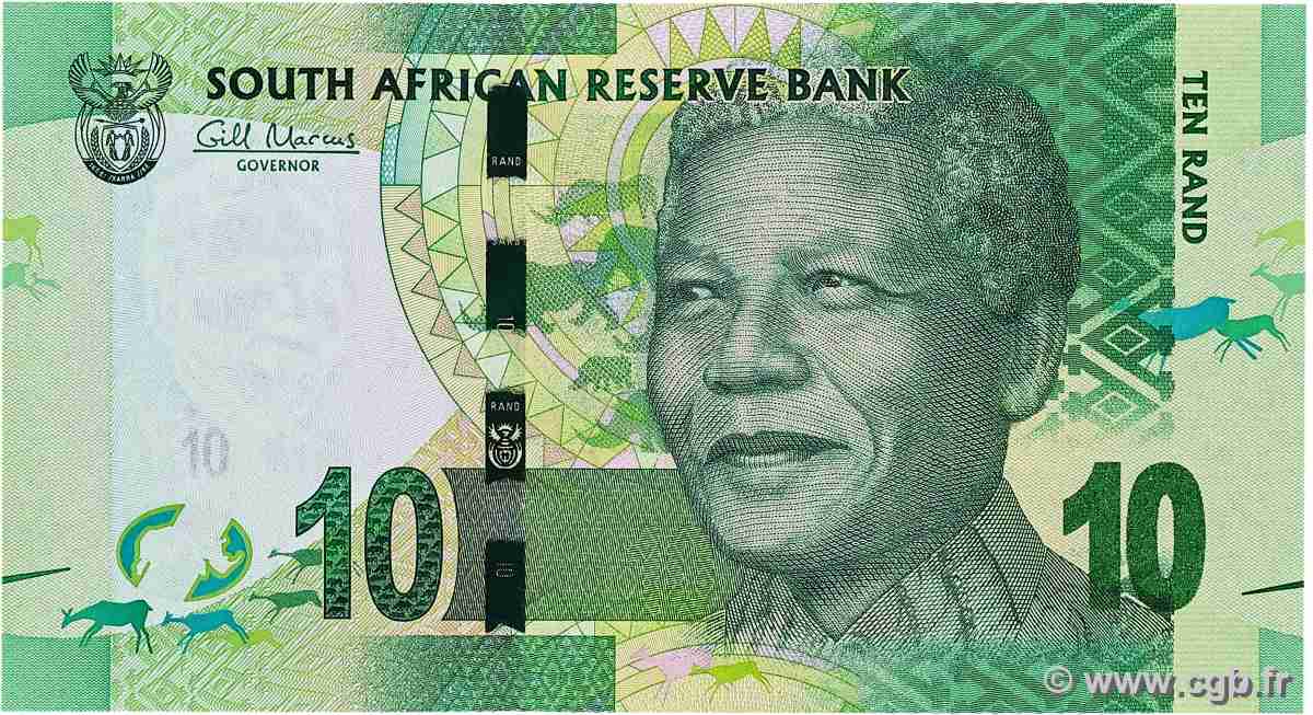 10 Rand SUDÁFRICA 2012 P.133 FDC