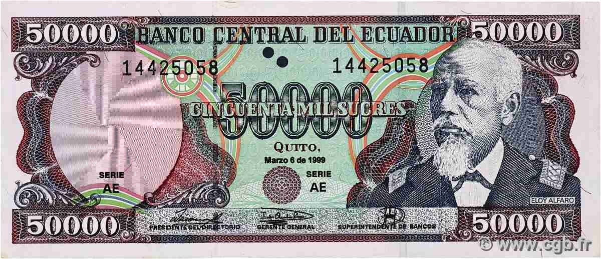 50000 Sucres ECUADOR 1999 P.130b VF