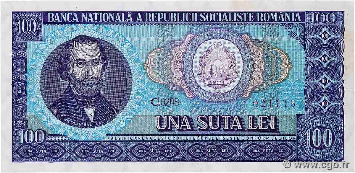 100 Lei ROMANIA 1966 P.097a XF