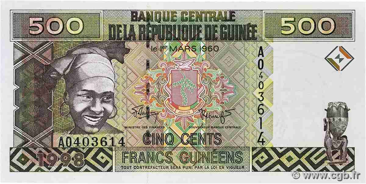 500 Francs Guinéens GUINEA 1998 P.36 UNC