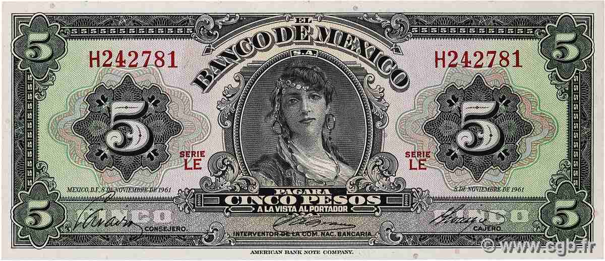 5 Pesos MEXICO 1961 P.060f VF+