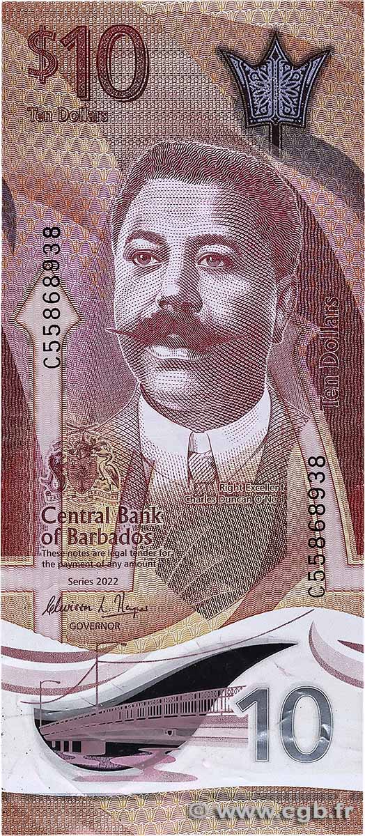 10 Dollars BARBADOS 2022 P.82 fSS
