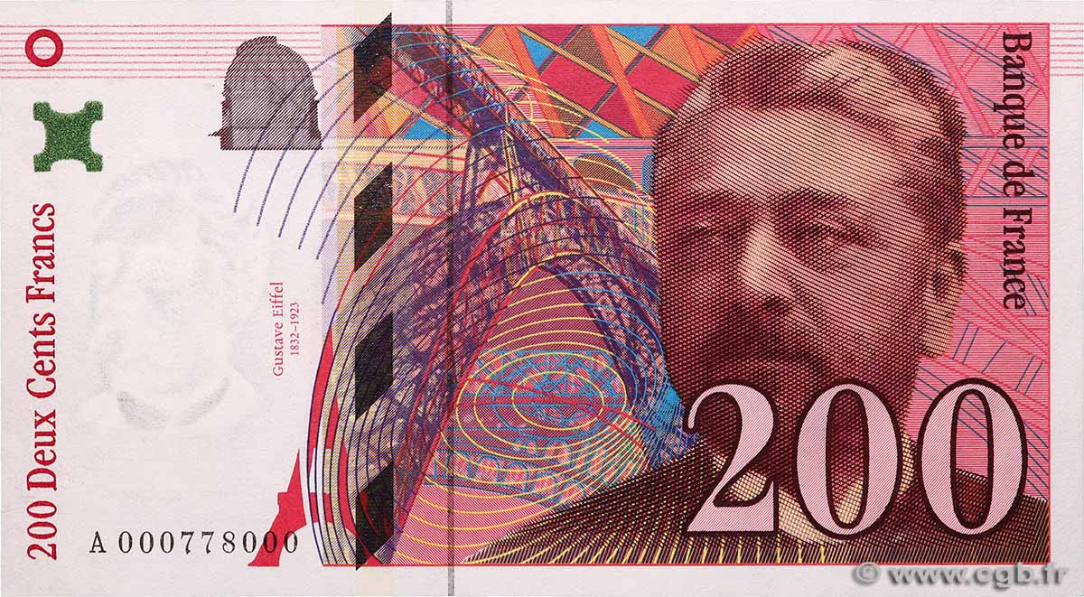200 Francs EIFFEL Numéro spécial FRANKREICH 1995 F.75.01 ST