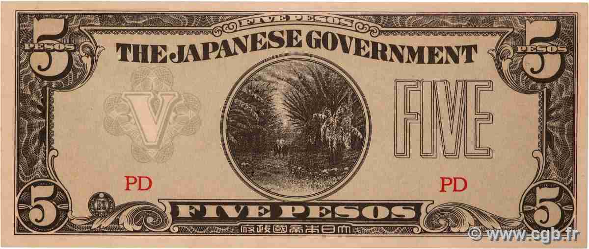 5 Pesos PHILIPPINES 1942 P.107a pr.NEUF