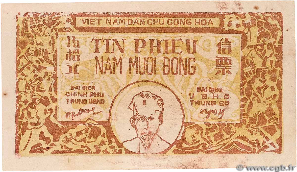 50 Dong VIET NAM 1949 P.050e TTB+