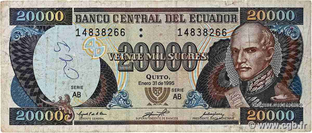 20000 Sucres ECUADOR 1995 P.129a F