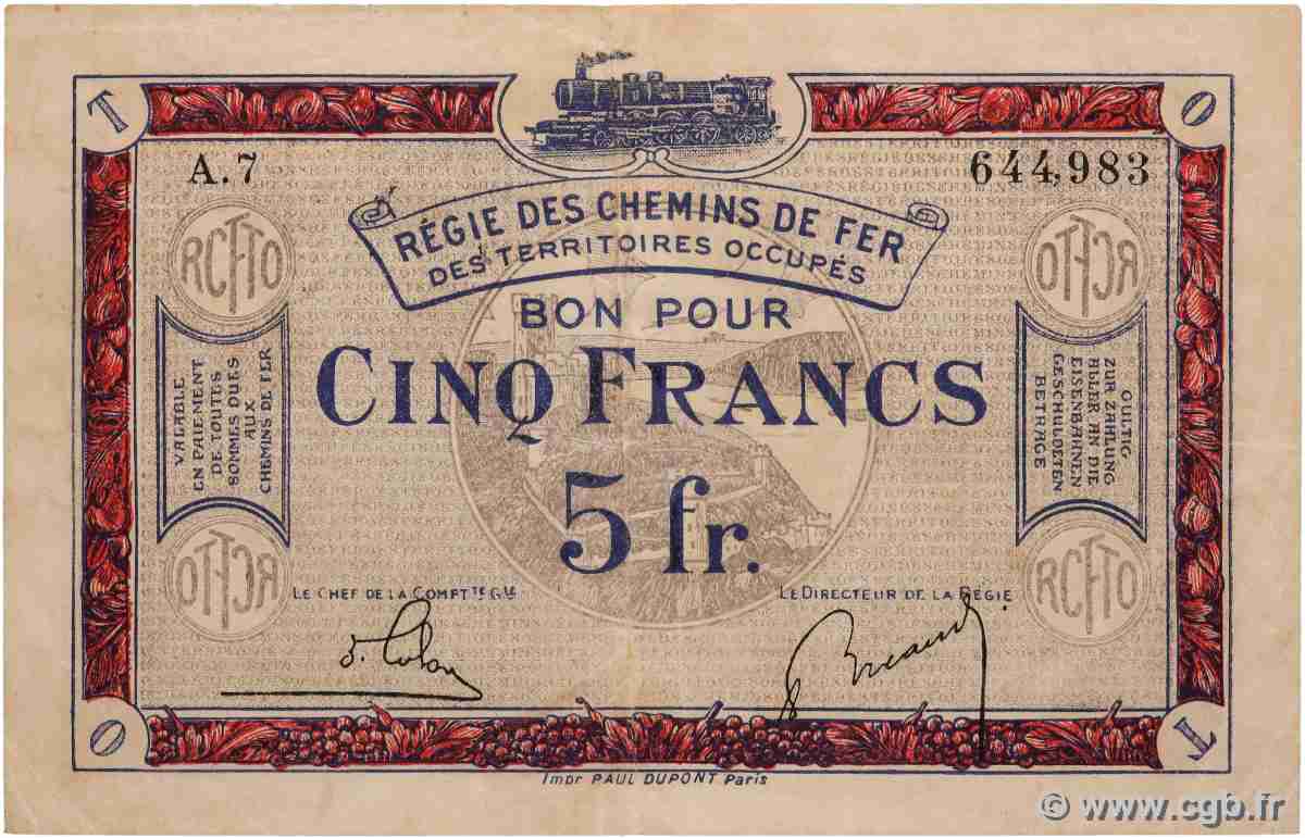 5 Francs FRANCE régionalisme et divers 1923 JP.135.06 TTB